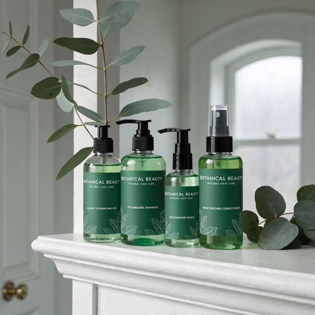 Productos Real Natura en estante de baño