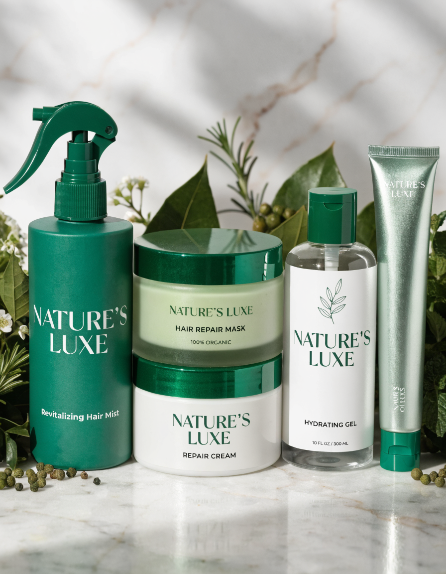 Productos capilares naturales Real Natura con ingredientes botánicos